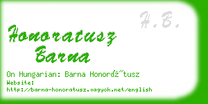 honoratusz barna business card